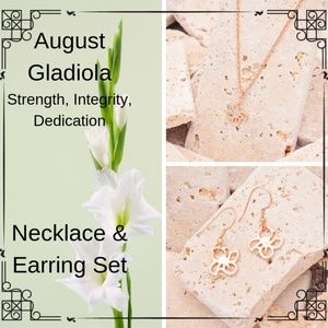 August Gladiola Birth Month Flower Set